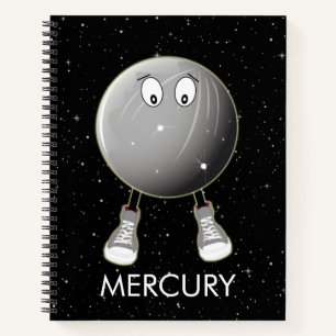 Planet Mercury & Stars Notebook