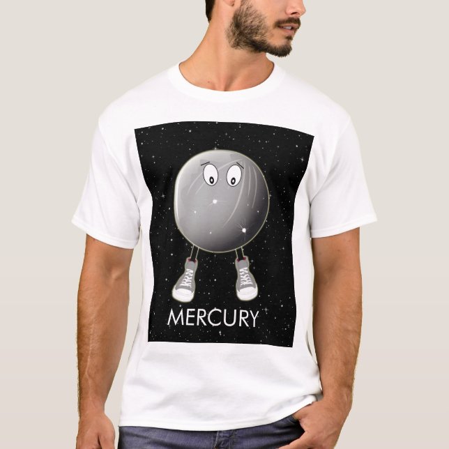 Planet Mercury & Stars T-Shirt (Front)