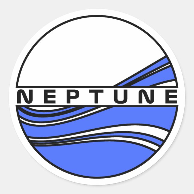 PLANET NEPTUNE CLASSIC ROUND STICKER (Front)
