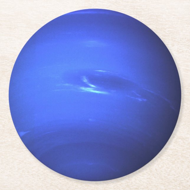 Planet Neptune Round Paper Coaster (Front)