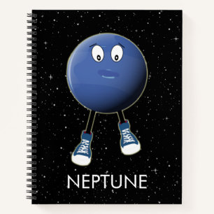 Planet Neptune & Stars Notebook