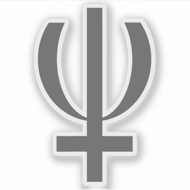 Planet Neptune Symbol (grey) (Front)