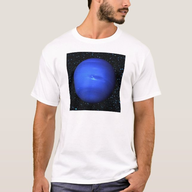 PLANET NEPTUNE with Star Background (solar system) T-Shirt (Front)