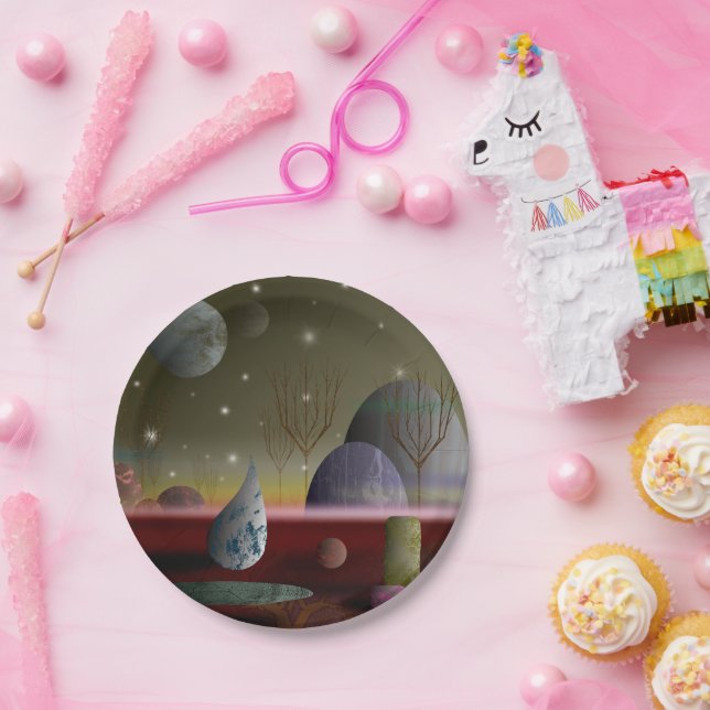 Planet Of The Shapes 7" Paper Plates (Party)
