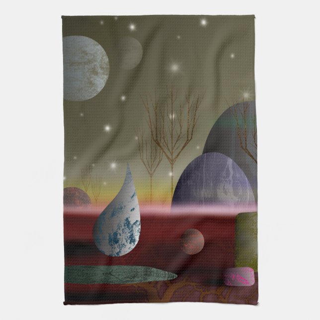 Planet Of The Shapes Kitchen Towel (Vertical)