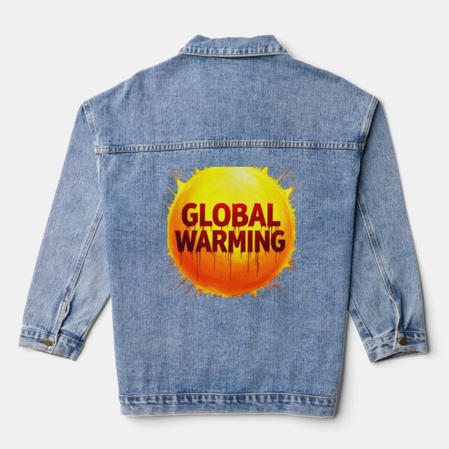 Planet on Fire: Time to Act ”Now Or Never Position Denim Jacket (Back)