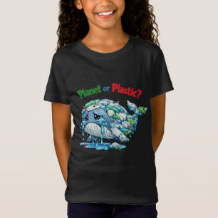 Planet or Plastic? Save the Ocean Whale. T-Shirt