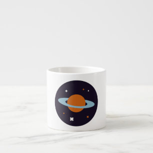 Planet orbit universe star galaxy espresso cup