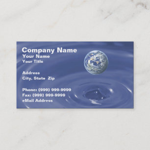 Planet Over Blue Water Business Card