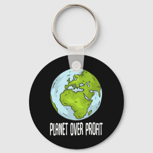 Planet Over Profit Recycle Save The Environment Ea Key Ring