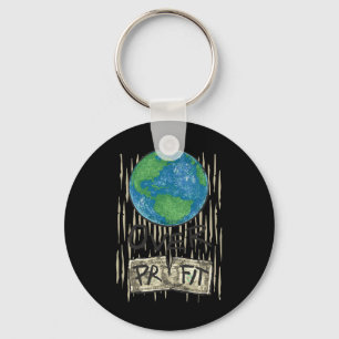 Planet Over Profit Shirt Nature Environmentalist C Key Ring