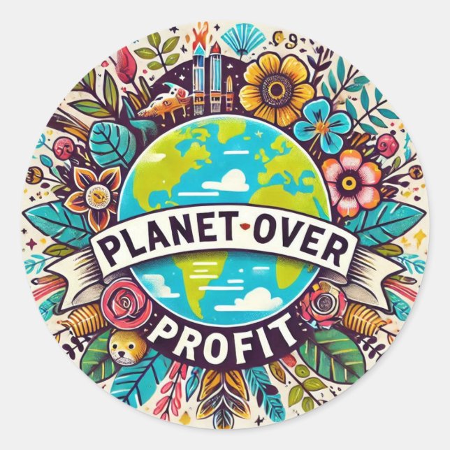 Planet over Profit Sticker (Front)