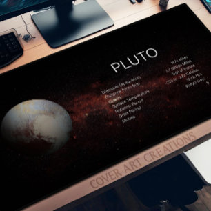 Planet Pluto Astronomy Science Desk Mat