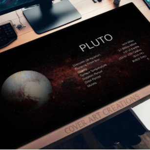 Planet Pluto Astronomy Science Desk Mat