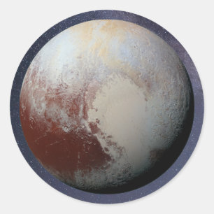 Planet Pluto Classic Round Sticker