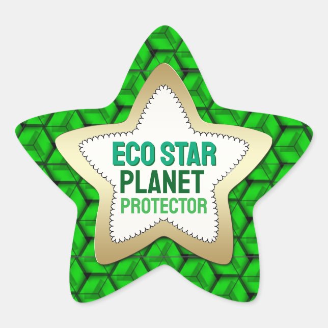 Planet Protector Eco Star Sticker (Front)