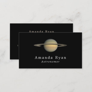 Planet Saturn, Astronomy Business Card