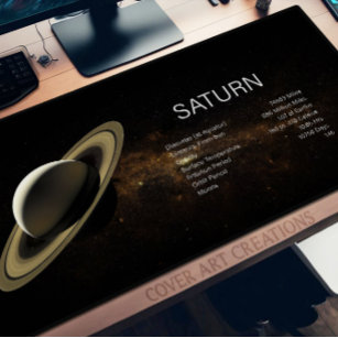 Planet Saturn Astronomy Science Desk Mat