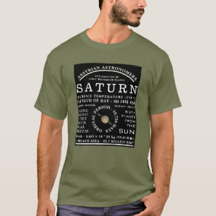 Planet Saturn Detailed Astronomy T-Shirt