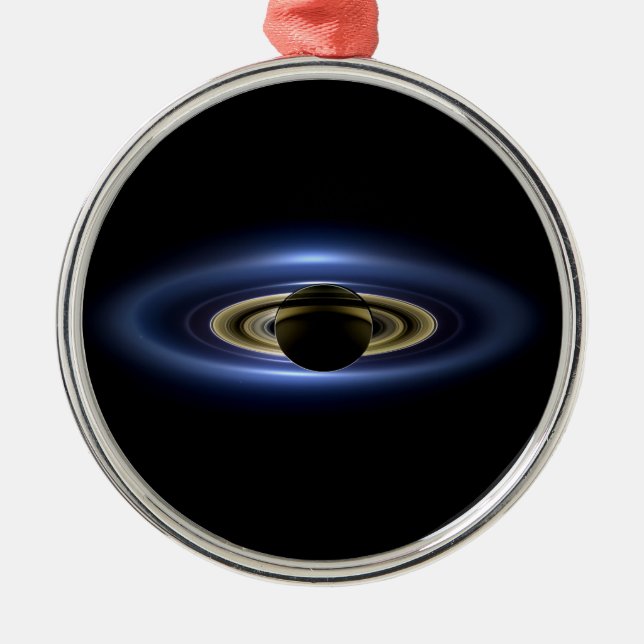Planet Saturn in Front of the Sun Metal Tree Decoration (Front)