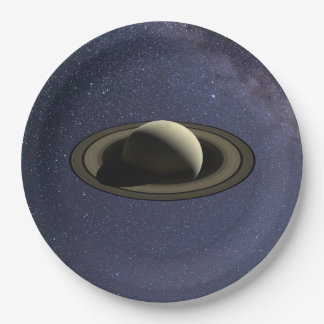 Planet Saturn Paper Plate
