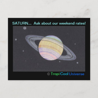 Planet SATURN postcard