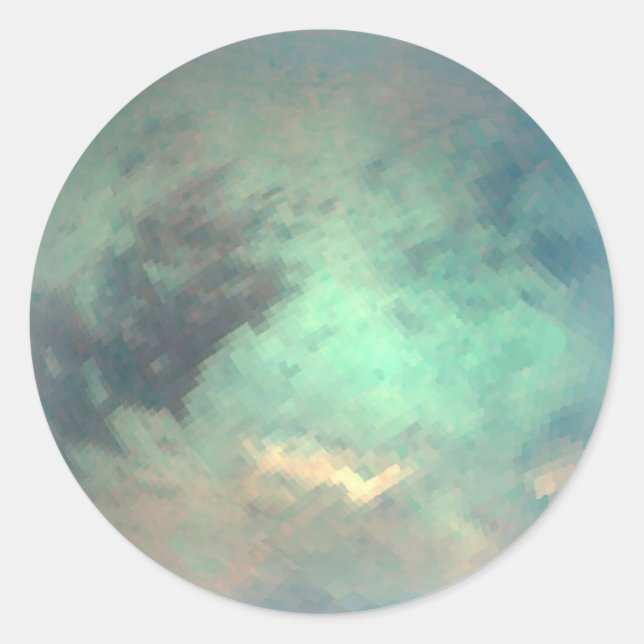 Planet Saturn’s Moon Titan Classic Round Sticker (Front)