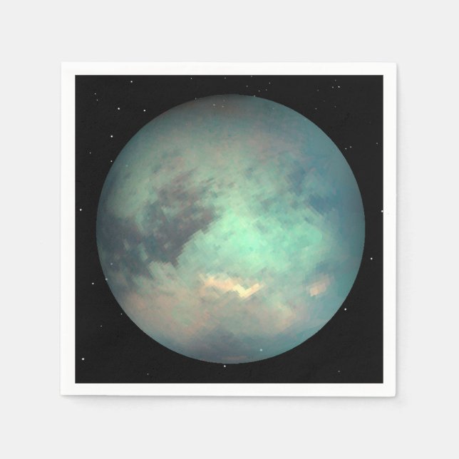 Planet Saturn’s Moon Titan Napkin (Front)