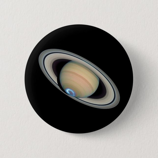PLANET SATURN (solar system) ~ 6 Cm Round Badge (Front)