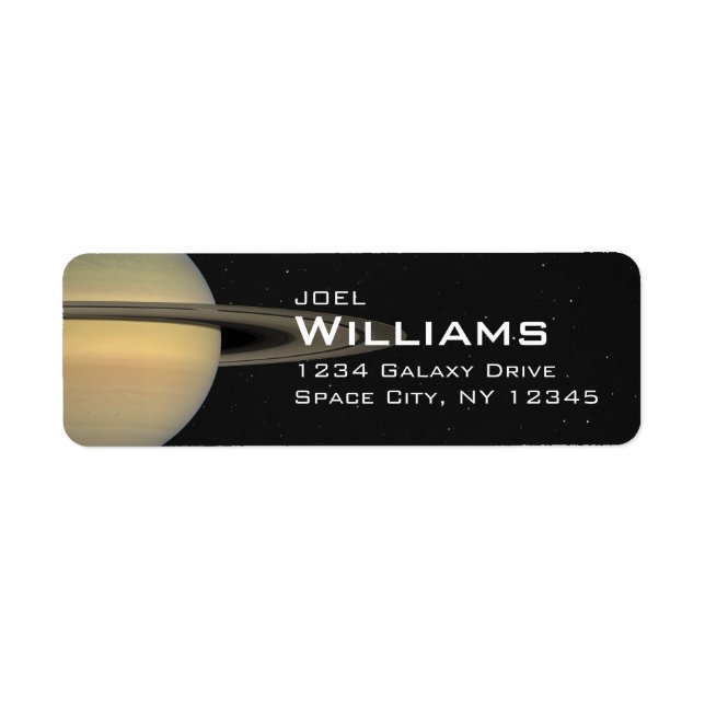 Planet Saturn Solar System Space Return Address (Front)