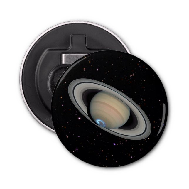Planet Saturn Starry Sky Bottle Opener (Front)