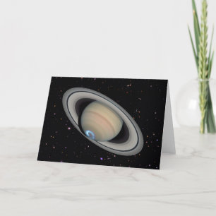 Planet Saturn Starry Sky Card