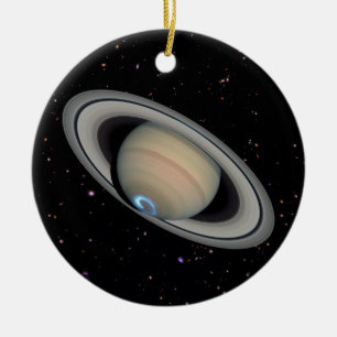 Planet Saturn Starry Sky Ceramic Tree Decoration