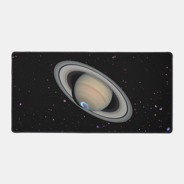 Planet Saturn Starry Sky Desk Mat (Front)