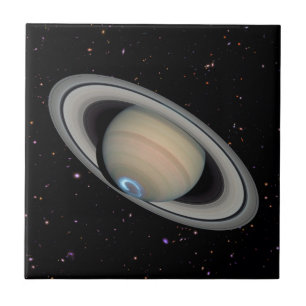 Planet Saturn Starry Sky Tile