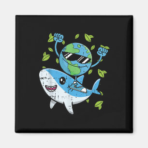 Planet Shark Earth Day Environmental Animal Conser Magnet