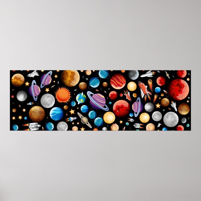 Planet Solar system Background Poster (Front)