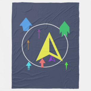 Planet space objects fleece blanket