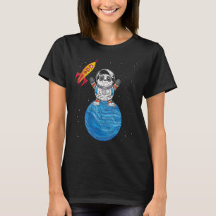 Planet Space Travel Rocket Chinese Animal Astronau T-Shirt