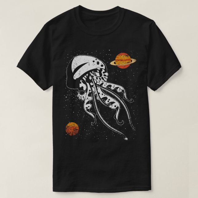 Planet Stars Jellyfish T-Shirt (Design Front)