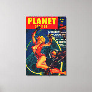 Planet Stories Magazine Cover 2 Canvas Print