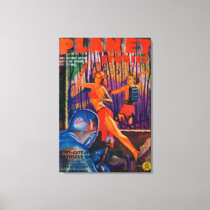 Planet Stories Magazine Cover 3 Canvas Print
