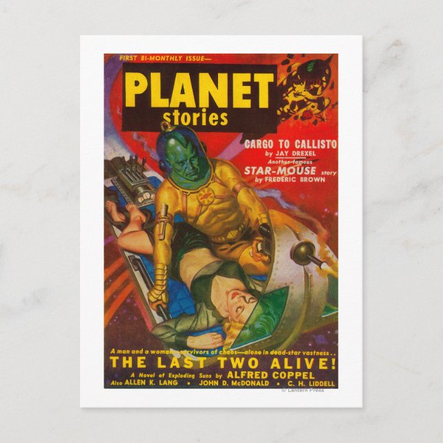 Planet Stories Magazine Cover 6 Postcard (Front)