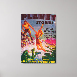 Planet Stories Magazine Cover 7 Canvas Print