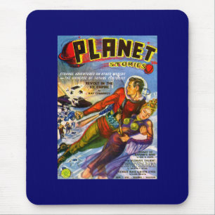 Planet Stories Vintage Sci Fi Comic Mouse Mat