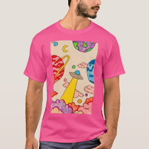 Planet Ufo Space Clouds T-Shirt