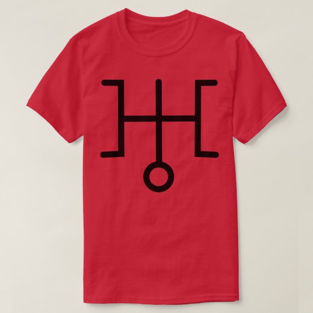 Planet Uranus black symbol T-Shirt (Design Front)