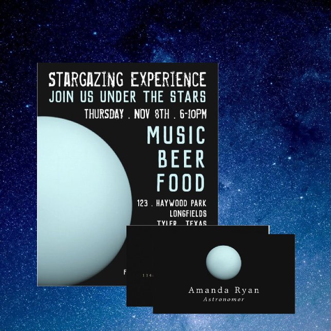 Planet Uranus, Planetarium Event Advertising Flyer (Creator Uploaded)