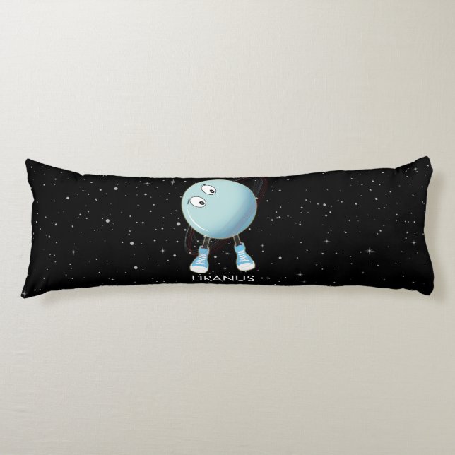 Planet Uranus & Stars  Body Cushion (Front)