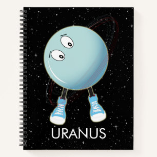 Planet Uranus & Stars Notebook